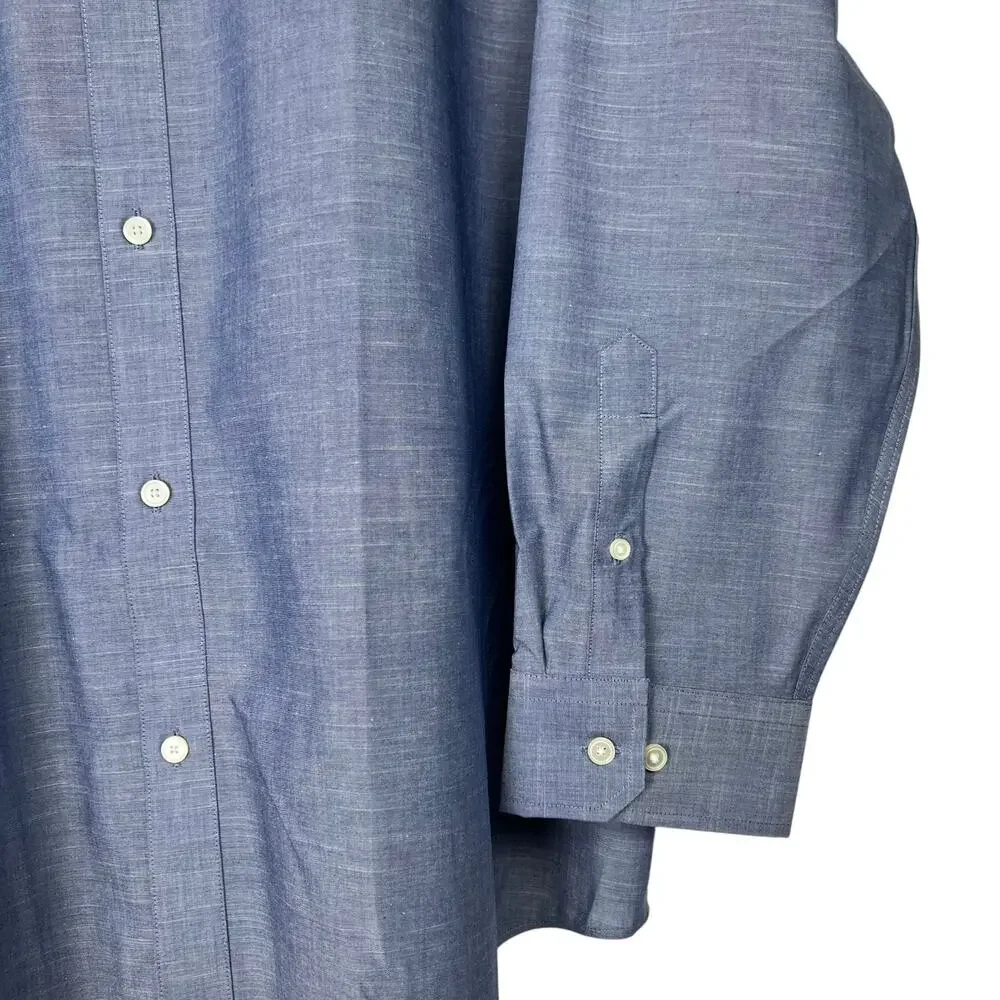 NWT Banana Republic Men's XXL 18.5x36 Non Iron Classic Fit Button Up Shirt
